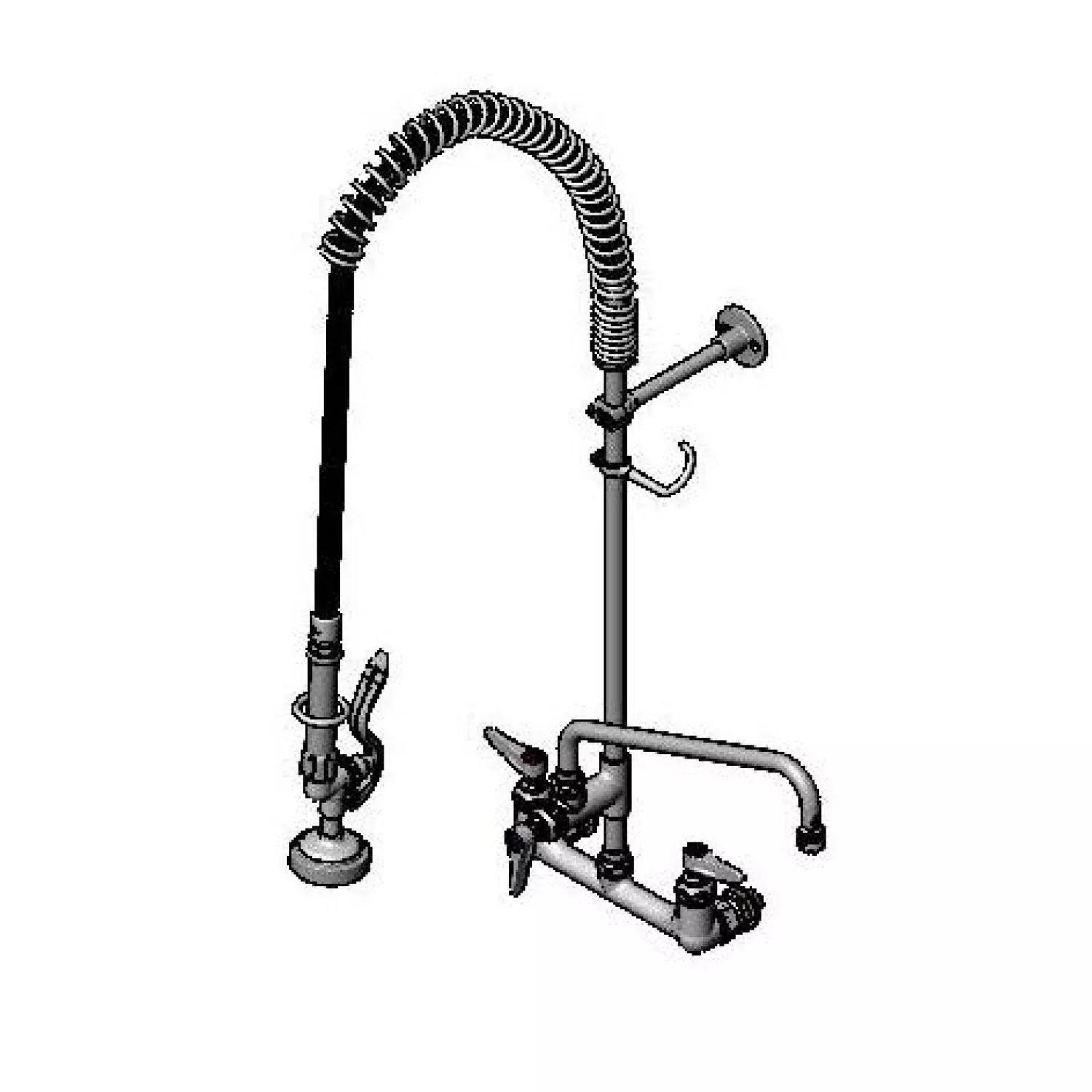 T&S Brass B-0133-A12-CCB EasyInstall Pre-Rinse - 12" ADF & CC Inlets