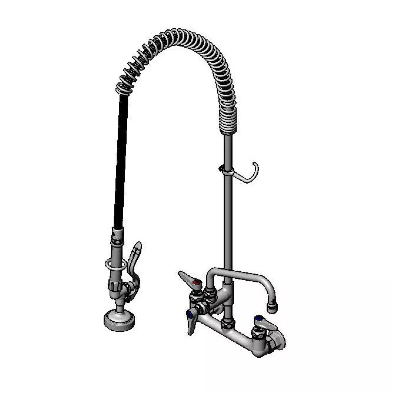 T&S Brass B-0133-ADF08 EasyInstall Pre-Rinse - 8" Wall & 8" ADF