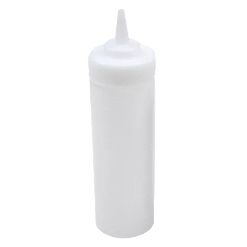 Tablecraft 12 oz High Density Wide Mouth Squeeze Bottle Clear - 11253CHD