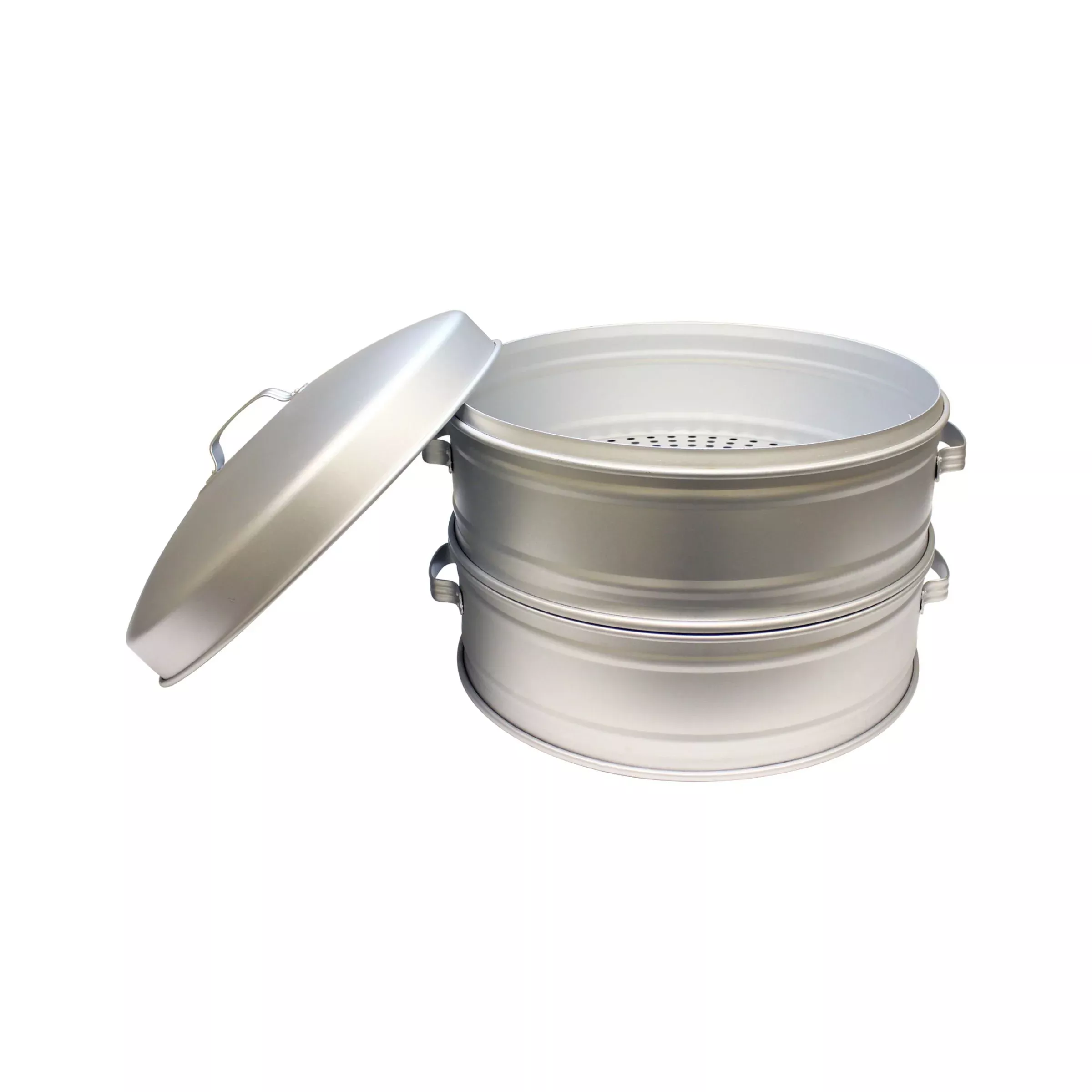 Thunder Group ALST014 22 Inch Steamer Set Aluminum with 2 Stacks and Cover