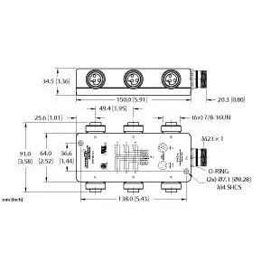 TURCK 6 RKF 30-CS 12 Actuator and Sensor Junction Box