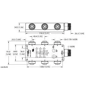 TURCK 6 RKF 40-RSF80 Actuator and Sensor Junction Box