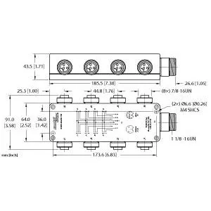 TURCK 8 RKF 30-RSF100 Actuator and Sensor Junction Box