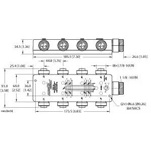 TURCK 8 RKF 30-X9-RSF120 Actuator and Sensor Junction Box