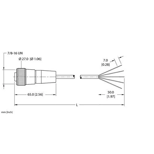 TURCK RKM 58A-10M Actuator and Sensor Cordset