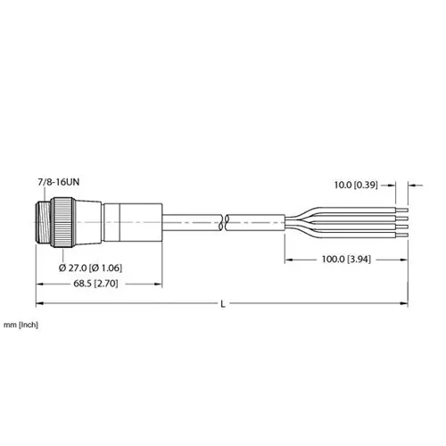 TURCK RSM 44-6M Industrial Sensor Cable