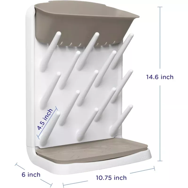 Vertical Baby Bottle Drying Rack - Taupe