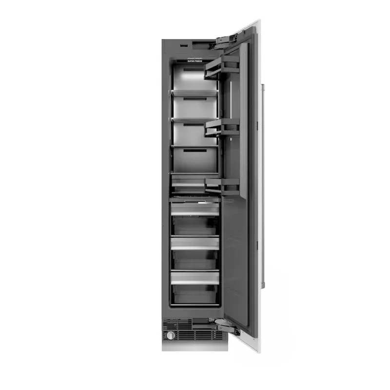 ZLINE RCFVRWM18 18 In. 8.6 Cu. Ft. Right Hinge Column Freezer In White Matte With Graphite Gray Interior White Matte, Graphite Gray